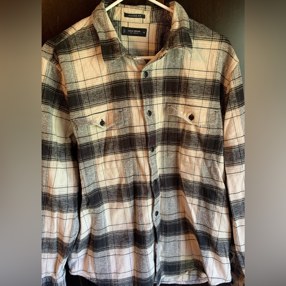Lucky Brand men’s long sleeve plaid flannel XL